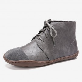 Large Size Women Splicing Lightweight Soft Sole Flat Causal Boots