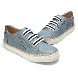 Plus Size Women Comfy Hollow Elastic Band Casual Flat Shoes
