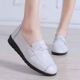 Women Solid Color Slip On Lazy Flat Shoes