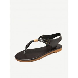 Large Size Women Retro Beach Slip On Flip Flops Flat Sandals