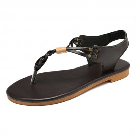 Large Size Women Retro Beach Slip On Flip Flops Flat Sandals