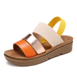 Women Casual Triple Strap Slingback Platform Sandals