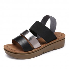 Women Casual Triple Strap Slingback Platform Sandals