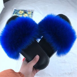 Plus Size Women Plush Decor Comfy Non Slip Sliders Slippers