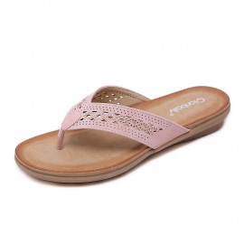 Rhinestone Clip Toe Holiday Hollow Out Flip Flops Beach Slippers