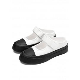 Women Halcyon Beach Vacation Comfy Hook & Loop Platform Closed Toe Slippers